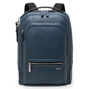 NWOT Tumi Harrison Bradner Leather Backpack in Pavement Bomb